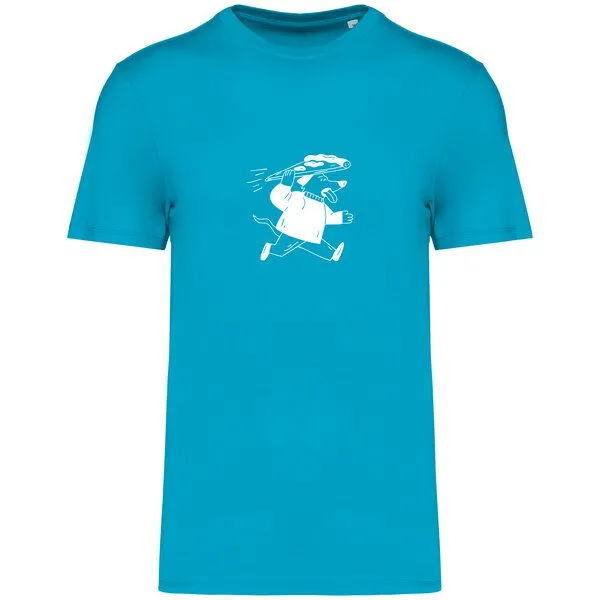 Greenspired Greenspired Basic Bio T-Shirt Pizzadog Nr. 4 ( 155g/m² XXS - 5 XL, Türkisblau, – Produktbild 1 von 1