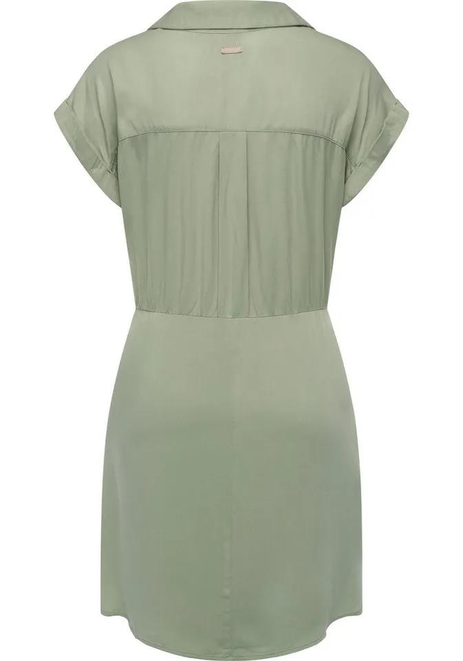 ragwear ragwear Blusenkleid Bahaya stylisches Damen Sommerkleid mit Bindeband, Grün, – Produktbild 1 von 2