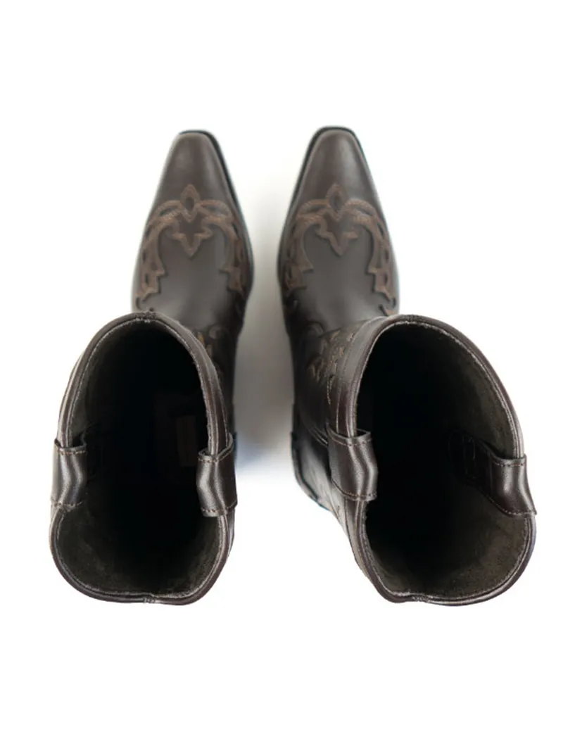 Will's Vegan Store Will's Vegan Store Herren vegan Westernstiefel, Dunkelbraun, – Produktbild 2 von 2