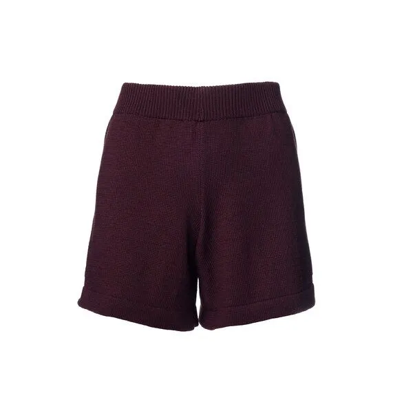 Kopyto Kopyto NANDU RWS – gestrickte kurze Damen-Shorts, Bordeaux, – Produktbild 1 von 4