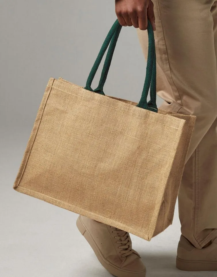 Westford Mill Westford Mill Umhängetasche Classic Jute Shopper 42 x 33 x 19 cm, Natural, – Produktbild 4 von 5