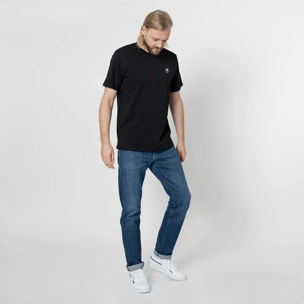 Fyngers Fyngers Unisex T-Shirt aus Biobaumwolle - Modell ROCK´n´ROLL mit gestickter Veredelung, Schwarz, – Produktbild 3 von 4