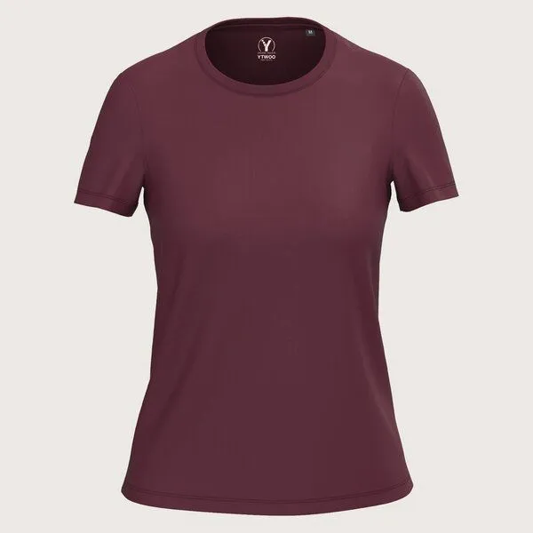 YTWOO YTWOO Regular Damen T-Shirt Light, Wine, – Produktbild 1 von 3