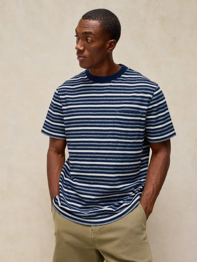 White Stuff White Stuff T-Shirt Horsham Indigo mit Streifen, Blau multi, – Produktbild 3 von 4