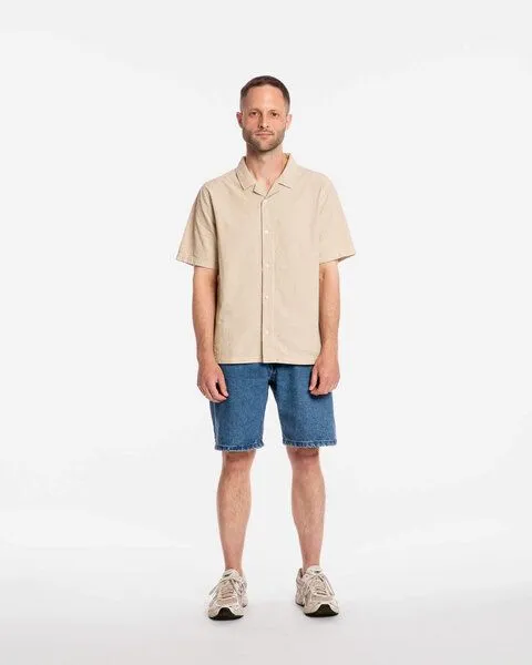 MATONA Matona Kurzärmeliges Hemd | Bowling Shirt | aus Bio-Baumwolle | GOTS-zertifiziert, Sand, – Produktbild 2 von 4