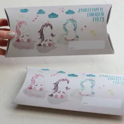Fines Papeterie Fines Papeterie 5 Geschenkschachteln EINHORN * Kissenschachteln * Verpackungen für Kinder * Kindergeburtstag * Gastgeschenke – Produktbild 1 von 1