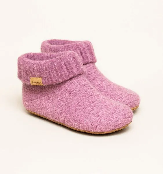 Gottstein Gottstein Hüttenschuh Knit Boot aus 100% Schurwolle - Filz-Hausschuh made in Tirol, Pink, – Produktbild 2 von 8
