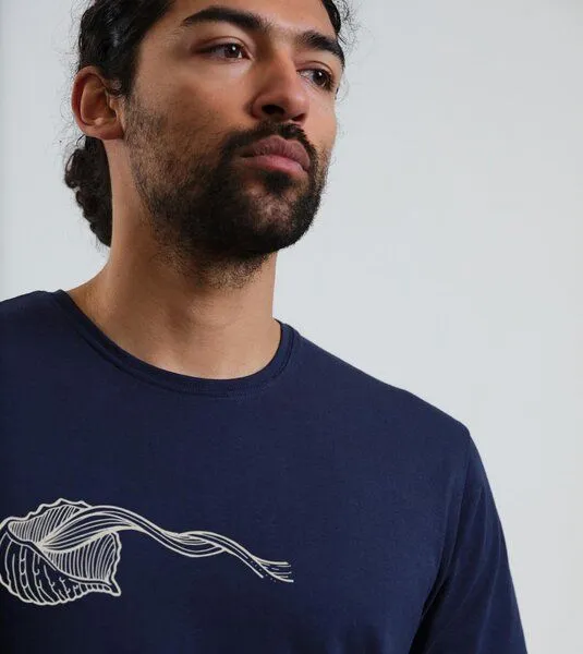 Gary Mash GARY MASH T-Shirt Muschel aus Biobaumwolle, Dunkelblau (blau), – Produktbild 4 von 4