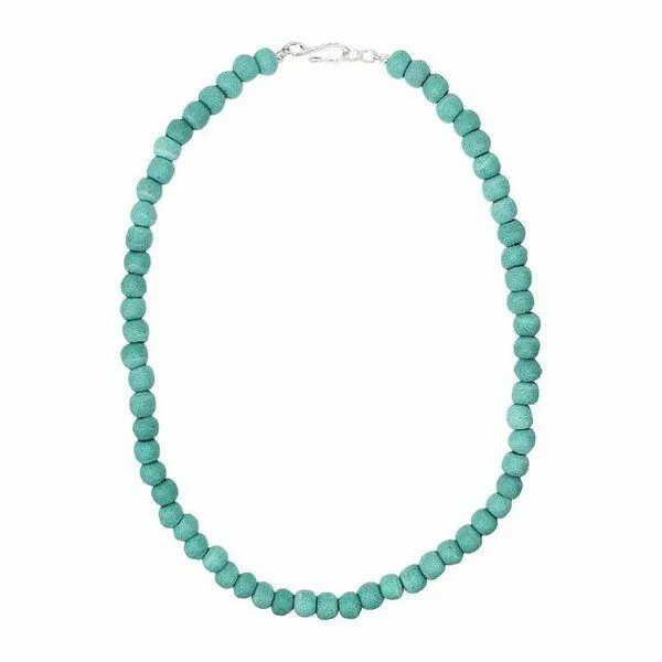 Global Mamas Global Mamas Halskette mit Perlen aus Recycling Glas, 46 cm, Grün, – Produktbild 1 von 1
