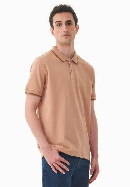 ORGANICATION ORGANICATION Poloshirt aus Bio-Baumwolle, Tan, – Produktbild 3 von 4
