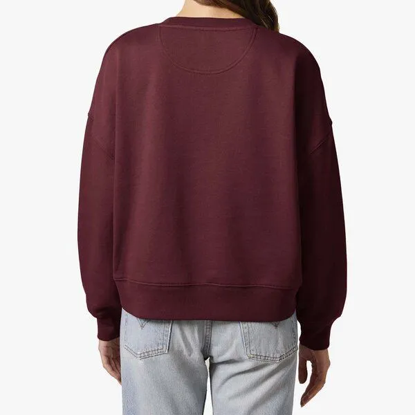 YTWOO YTWOO Modernes Damen-Sweatshirt – weich, nachhaltig & zeitlos, Burgundy, – Produktbild 3 von 3