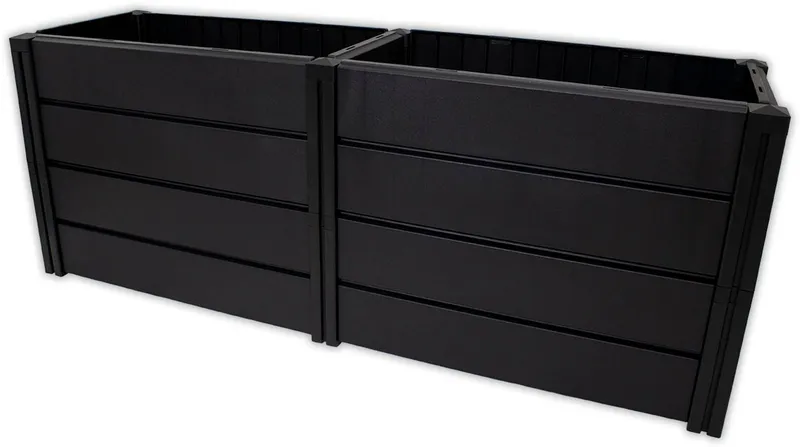 KHW KHW Hochbeet Demeter XL - schmal, MADE IN GERMANY BxTxH: 158x44x61 cm, Schwarz, – Produktbild 4 von 5