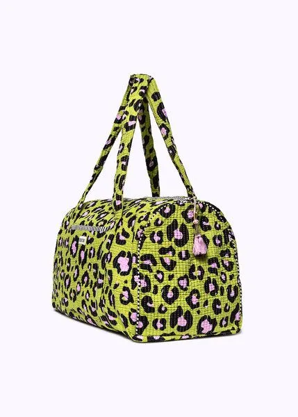 KIKOONI KIKOONI handgefertigte große Baumwolltasche "K. Shopper", Oh leo cosmic green, – Produktbild 3 von 4
