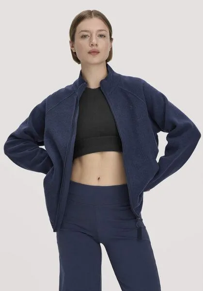 hessnatur hessnatur Fleece Jacke Relaxed ACTIVE LIGHT aus Bio-Baumwolle, Mitternachtsblau, – Produktbild 5 von 8