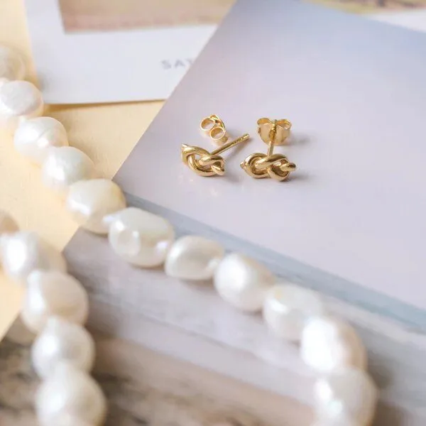 fejn jewelry fejn jewelry Ohrstecker 'knot stud', Silber, – Produktbild 2 von 2