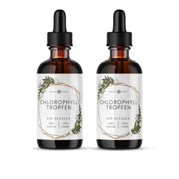 Nordic Pure Nordic Pure Chlorophyll-Tropfen aus Alfalfa 2x100 ml – Produktbild 1 von 1