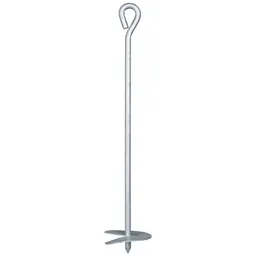 Alberts ALBERTS Bodenanker, zum Eindrehen, mit Zubehör, feuerverzinkt, Länge 525mm, Schnecke Ø100mm – Produktbild 1 von 1