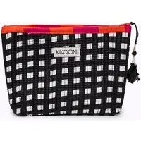 KIKOONI KIKOONI Geldbörsen | kleine Taschen | Passtasche "Mini Traveler", Happy checks black, – Produktbild 1 von 1