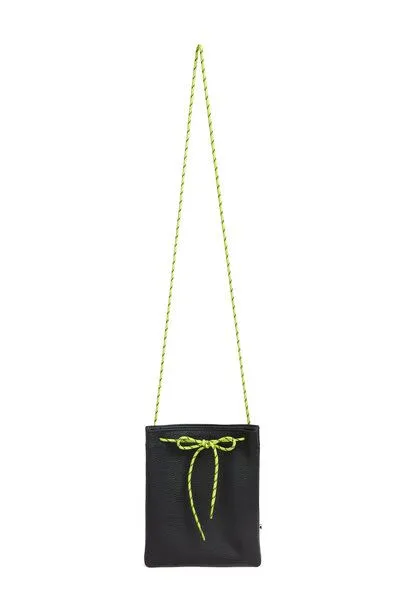 ELEKTROPULLI ELEKTROPULLI Handtasche TEA aus Leder mit neon Band, Black, – Produktbild 1 von 2