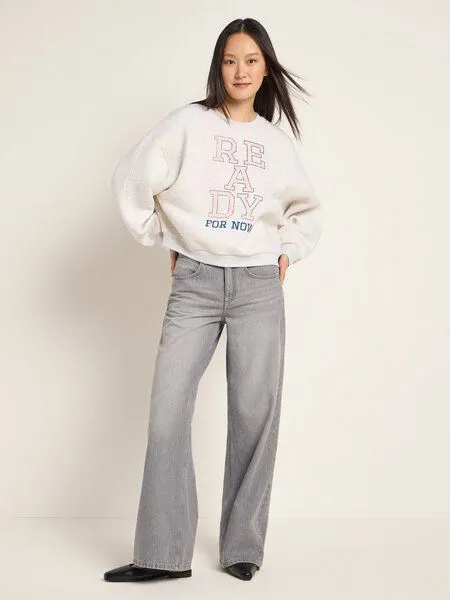 LANIUS LANIUS Statement Sweatshirt (GOTS) aus Bio-Baumwolle und recyceltem Polyester, Grey, – Produktbild 3 von 4