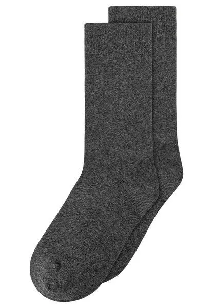 MELA MELA Basic Socken 2 Paare aus 100% Bio-Baumwolle, Anthrazit melange, – Produktbild 1 von 1
