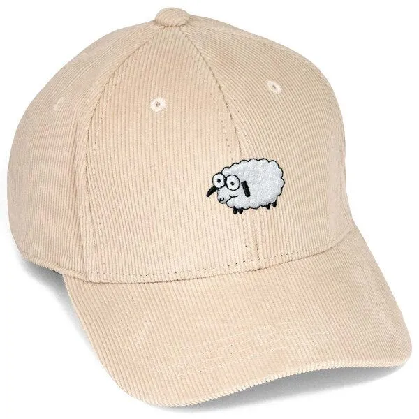 LIGARTI Bestickte Cord Cap – Wollke das Schaf – LIGARTI Tiermanufaktur, Sand, – Produktbild 1 von 4