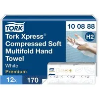Tork Tork Xpress Multifold-Papierhandtücher "Premium H2" komprimiert, 12 x 170 Blatt, weiß – Produktbild 1 von 1