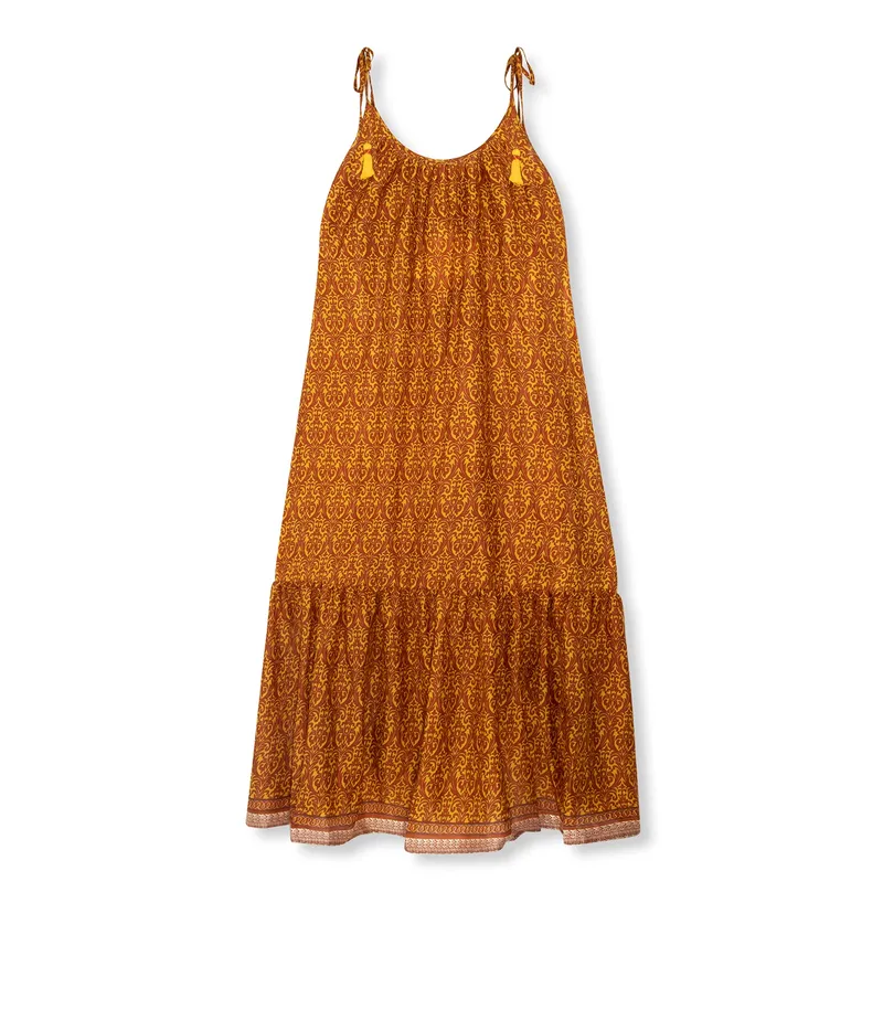 el.résidu el.résidu Damen vegan Kleid Myra, Orange, – Produktbild 1 von 2