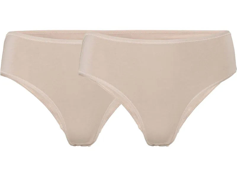 Living Crafts Living Crafts - Damen Slip, 2er-Pack (95% Bio-Baumwolle; 5% Elasthan), Beige, – Produktbild 3 von 3