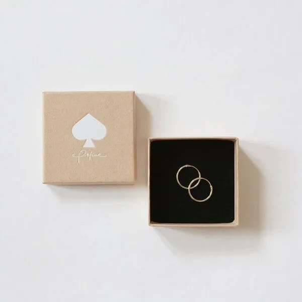 pikfine pikfine Minimalistische Creolen "Franka" 3 Größen // vergoldet – Produktbild 1 von 6
