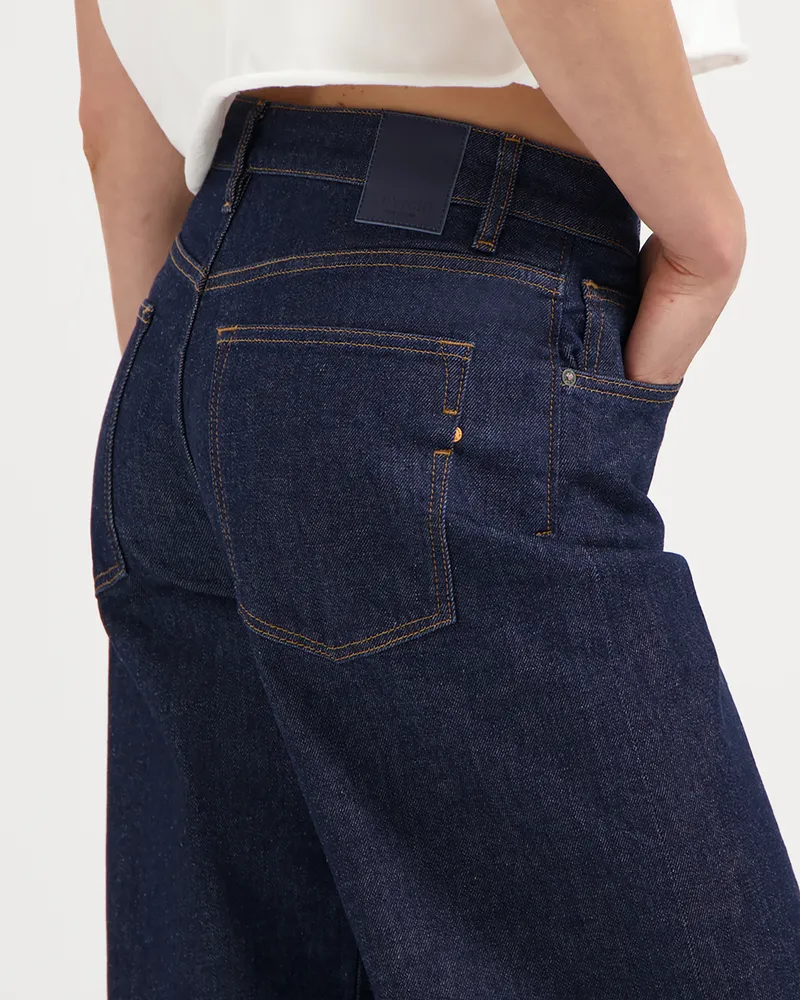 Kuyichi Kuyichi Damen vegan Jeans Lucy Loose Eflow Rinse, Extra dunkelblau, – Produktbild 1 von 2
