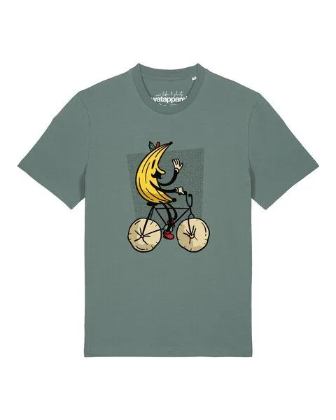 watapparel watapparel T-Shirt Unisex Banana Rider, Green bay, – Produktbild 1 von 2