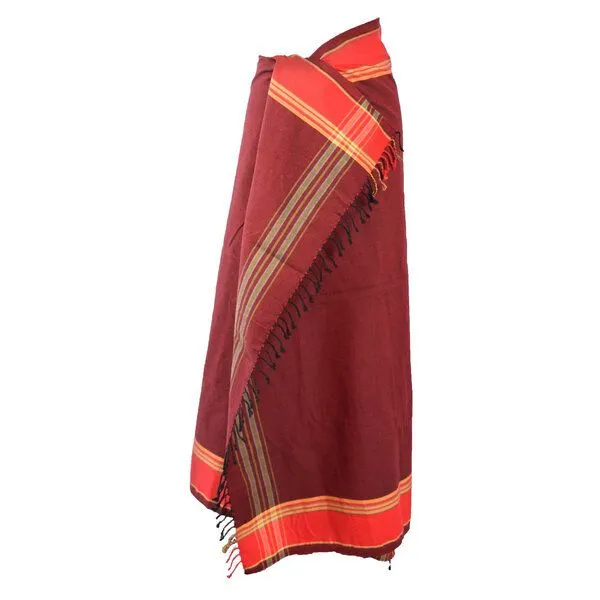 Africulture Africulture Kikoy Strandtuch, Sarong, Bordeauxrot, – Produktbild 1 von 3