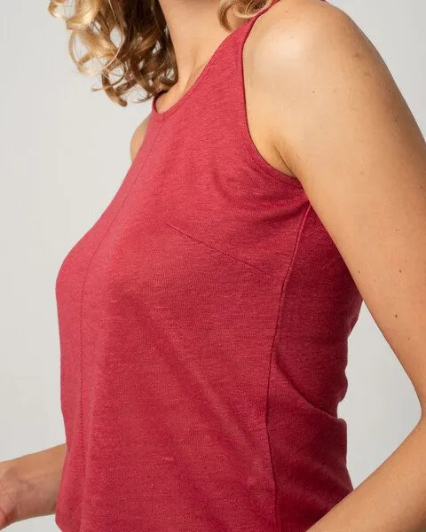 Alma & Lovis Alma & Lovis Leinentop aus Leinen-Jersey | Linen Top, Rot, – Produktbild 2 von 3