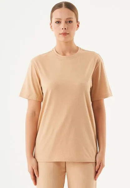 ORGANICATION ORGANICATION ESSENTIALS-TILLO-Unisex Basic T-Shirt aus Bio-Baumwolle, Beige, – Produktbild 1 von 4