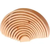 Grimms Grimms Großer Regenbogen aus Lindenholz, 12-teilig, natur geölt Maße 38 x 18 cm – Produktbild 1 von 1