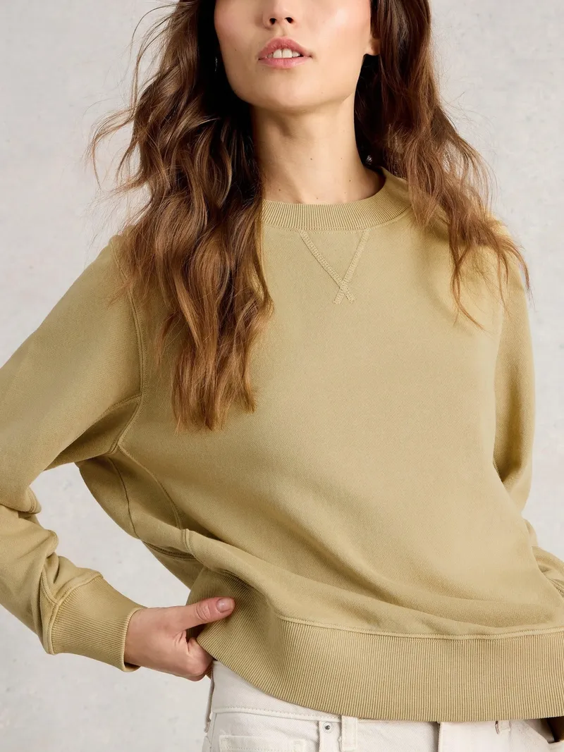 White Stuff Sweatshirt Daydreamer - 48, Khakigrün, – Produktbild 3 von 4