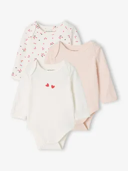 Vertbaudet 3er-Pack Langarm-Bodys Baby Baumwolle – Produktbild 1 von 1