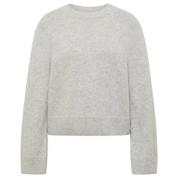 LANIUS LANIUS Cropped Pullover, Grey mel, – Produktbild 1 von 4
