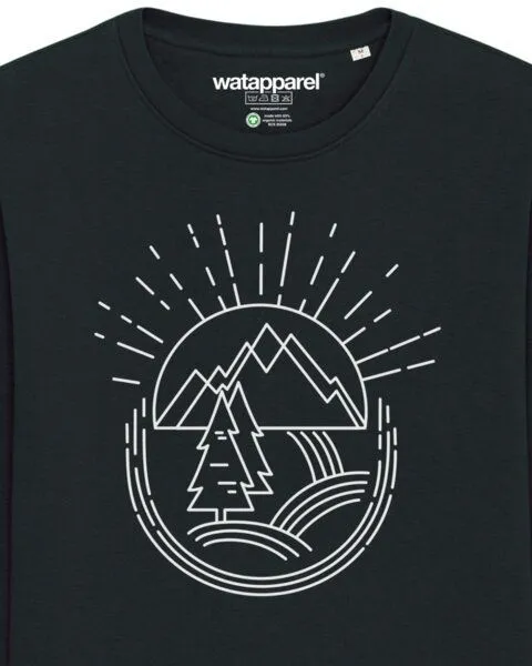 watapparel watapparel Sweatshirt Unisex Natur ist schön, Black, – Produktbild 3 von 3