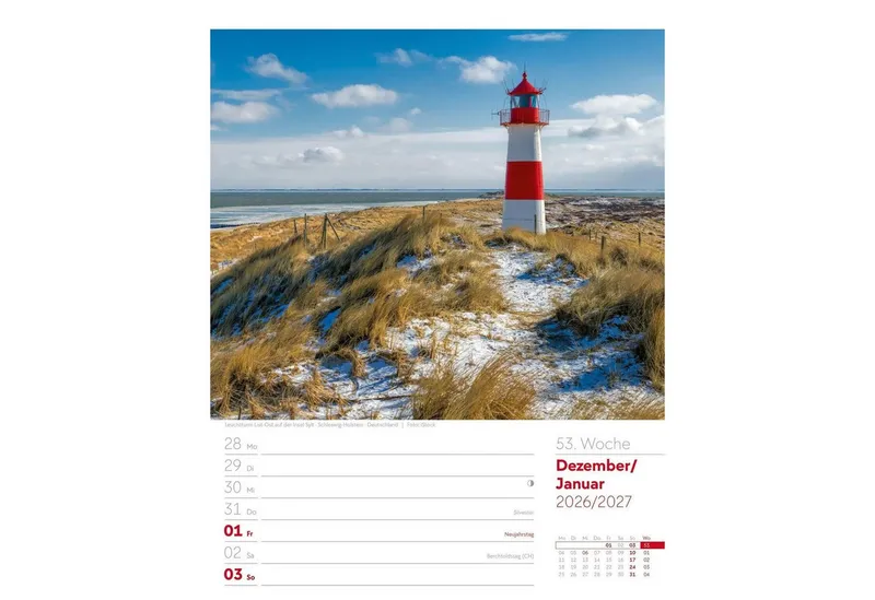 Ackermann Wandkalender Am Meer Wochenplaner Kalender 2027 – Produktbild 2 von 5