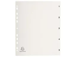 Exacompta Exacompta Register aus Recyclingkunststoff, 5-teilig, DIN A4 – Produktbild 1 von 1