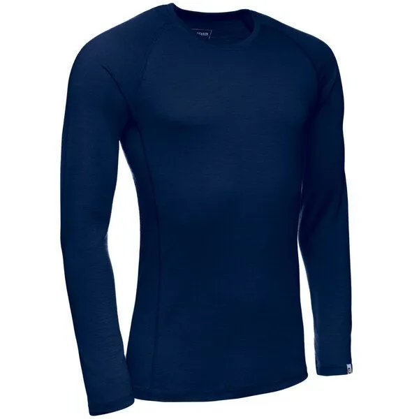 Kaipara - Merino Sportswear Kaipara - Merino Sportswear Merino Raglan langarm Unterhemd Herren Slimfit 200, Blau, – Produktbild 2 von 2