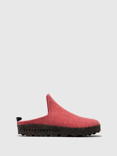 ASPORTUGUESAS ASPORTUGUESAS Filz Pantolette Come, Ruby red, – Produktbild 1 von 4
