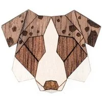 BeWooden BeWooden Brosche aus Holz "Australian Shepherd Dog" | Mode Schmuck – Produktbild 1 von 1
