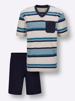 wäschepur men Shorty marine-ecru-geringelt – Produktbild 1 von 1