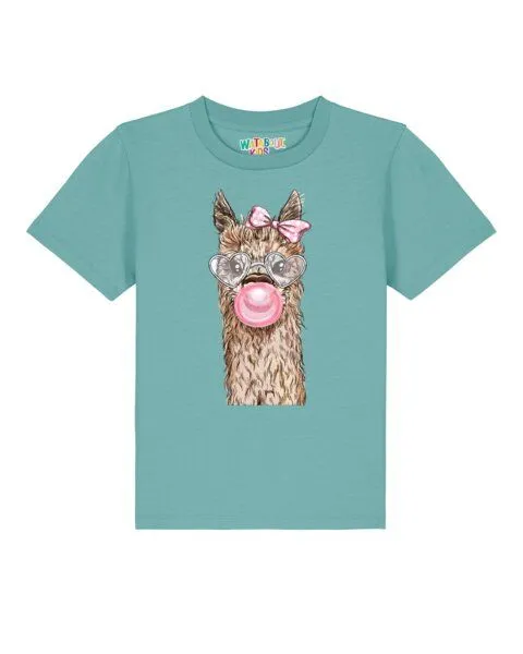 watabout.kids watabout.kids T-Shirt Kinder Alpaka, Teal monstera, – Produktbild 1 von 2