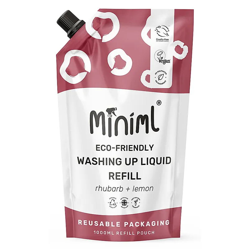 Miniml Miniml Spülmittel Rhabarber & Zitrone - 1L Nachfüllpackung – Produktbild 1 von 1