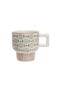 Tranquillo Tasse RETROFLORIA – Steinzeug - blau – Produktbild 1 von 1
