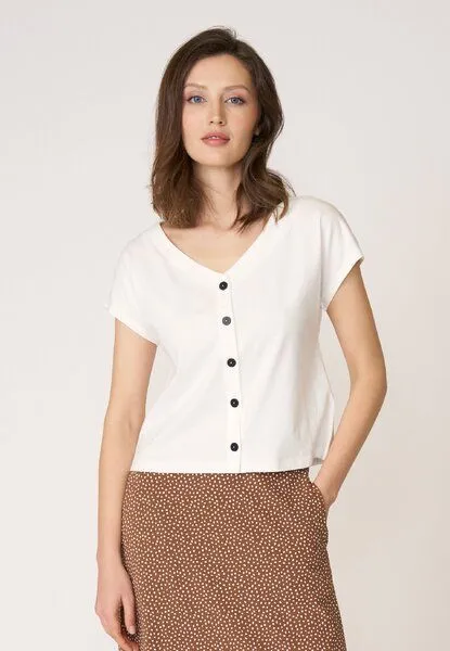 LANA Organic LANA Organic Shirt, Modell Edda, Ecru, – Produktbild 1 von 4